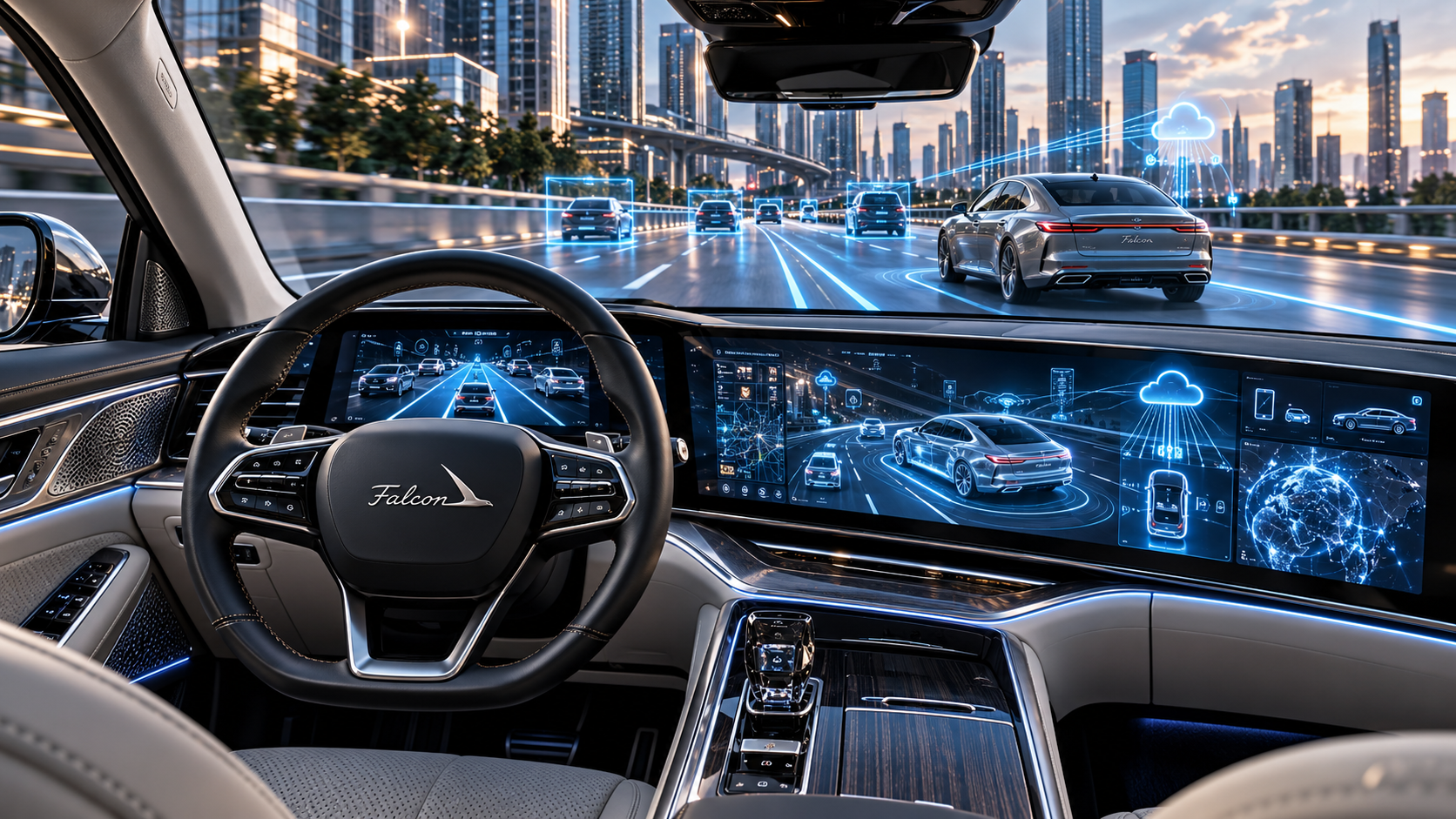 Digital cockpit and connected vehicle visualization