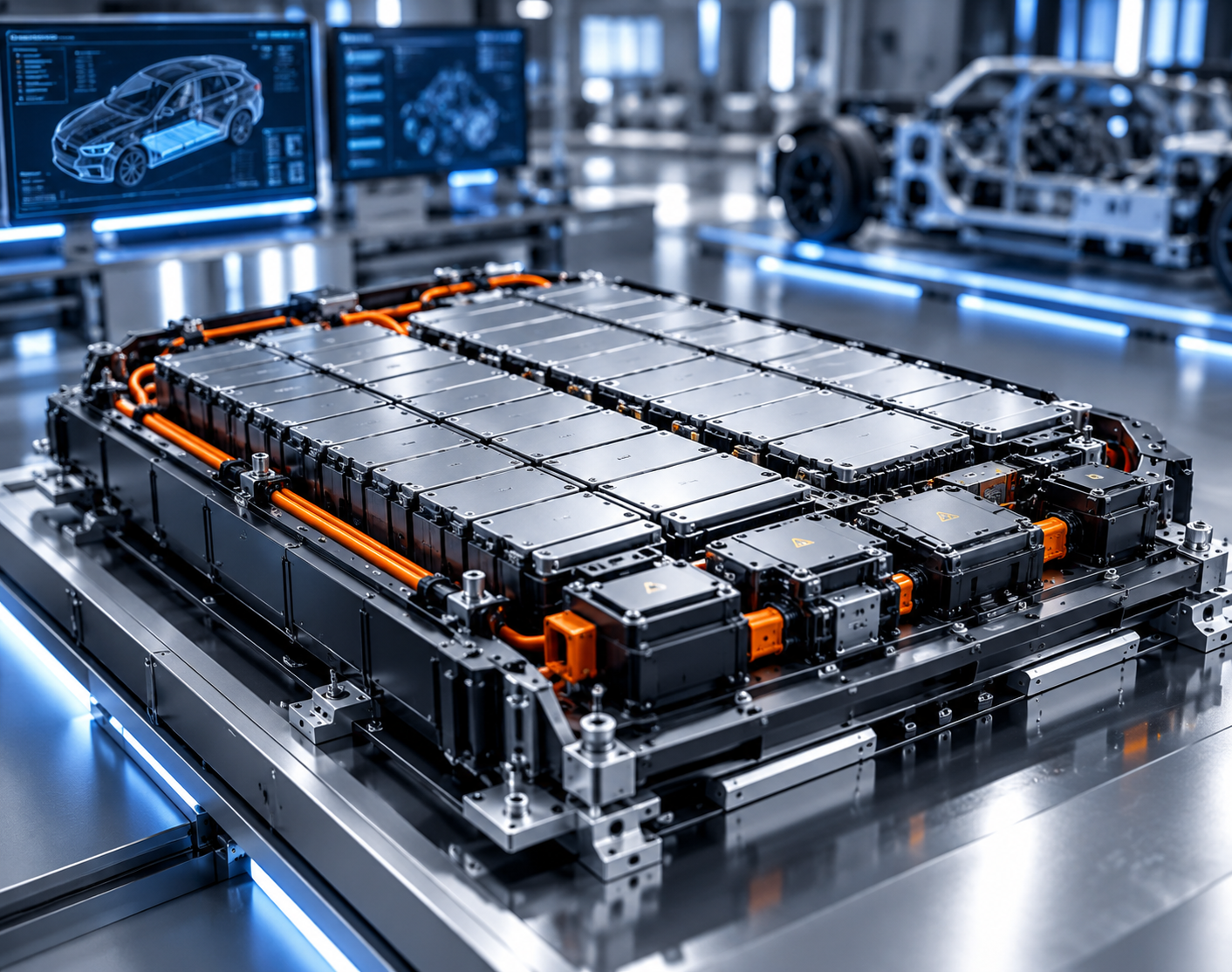 EV battery technology concept